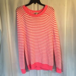 Pink striped sweater
